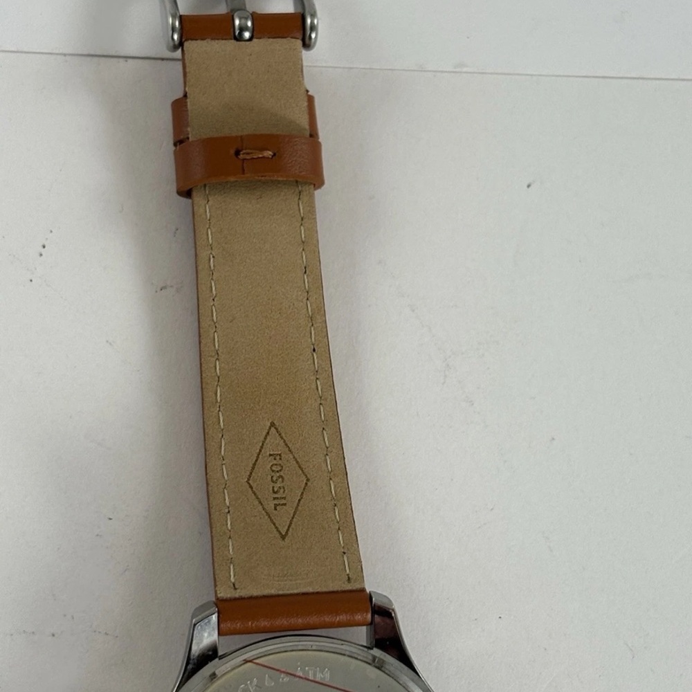 FOSSIL RYE MULTIFUNCTION Watch Blue Dial Leather Band Women's BQ3765 - Picture 9 of 16